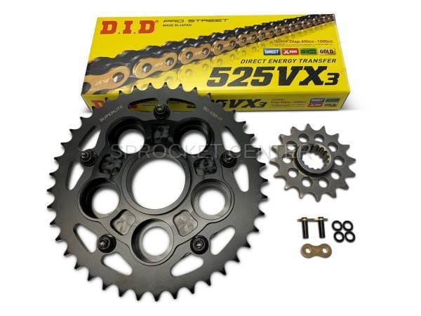 525 Chain Kit - Quick Change Sprocket Set with Choice of Chain - DUCATI 1000 S2R Monster '05-08