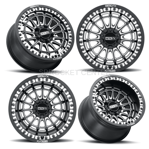 Metal FX DELTA Beadlock 15" Wheel Set (4) - POLARIS RZR XP models (all '15-24)