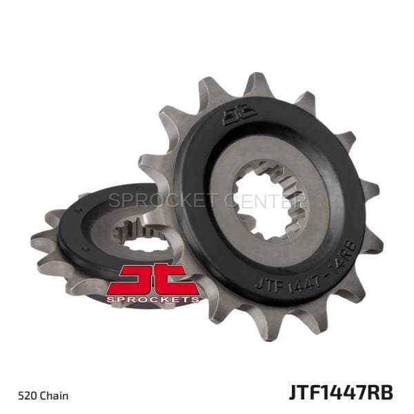 JT Sprockets (#JTF1447RB) 520 Pitch Rubber Dampened Front Sprocket - SUZUKI