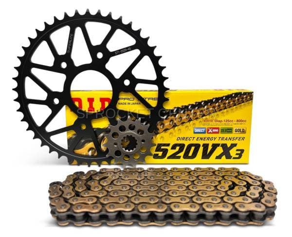 520 Chain Kit - SUPERLITE Sprocket Set with Choice of Chain - KTM Duke 390 ('15-23)