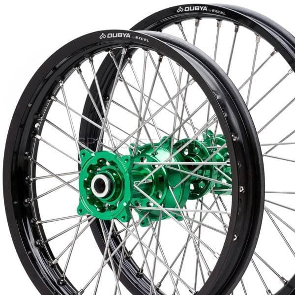 DubyaUSA - EDGE Motocross Wheel Set KAWASAKI (+FREE Sprocket)