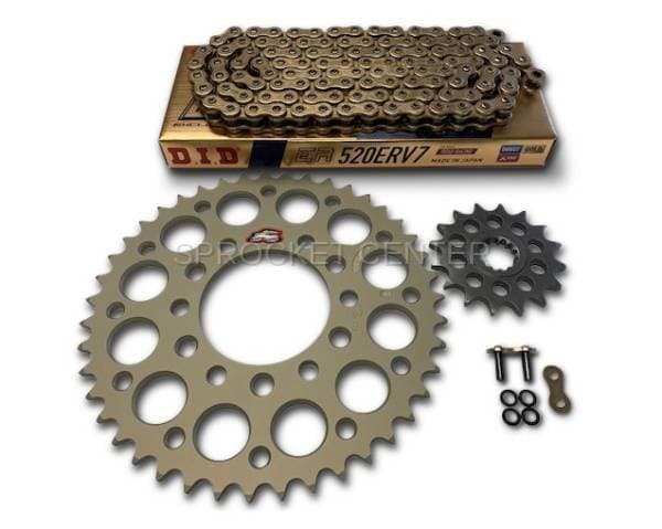 520 Race Kit - RENTHAL Aluminum Sprocket Set with Choice of Chain - KAWASAKI 250 Ninja ('08-12)
