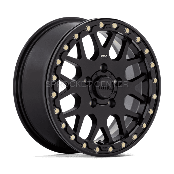 KMC Grenade Beadlock Wheel 15"x6" (5x114) SATIN BLACK - RZR Pro R / Turbo R (22-25)