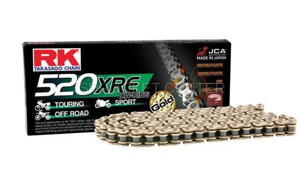 RK Chain 520 XRE X'ring Chain - GOLD color (choose length)