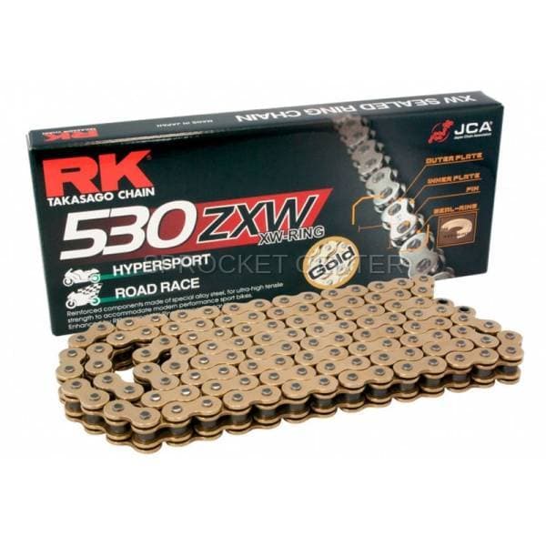 RK Chain 530 ZXW series Heavy Duty X'Ring Chain - (choose color / choose length)