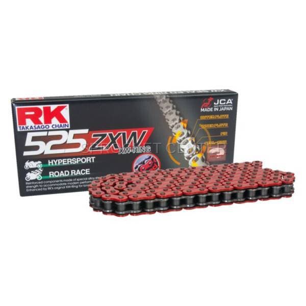 RK Chain - 525 ZXW Heavy Duty X'ring Chain - RED (choose length)