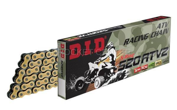 DID Chain 520 ATV2 X'ring Chain - GOLD (choose length)
