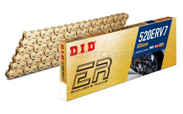 DID Chain 520 ERV7 GOLD X'ring Race Chain - (choose length)
