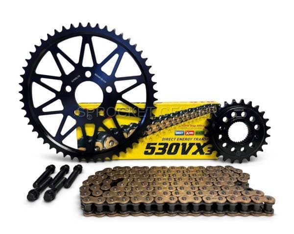 530 Chain Conversion Kit - SUPERLITE Steel Sprocket Set With Choice Of Chain - HARLEY DAVIDSON 883 Sportster '00-03