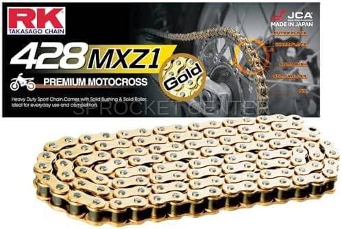 RK Chain - 428 MXZ1 series Non O'ring Motocross Chain (4 colors)