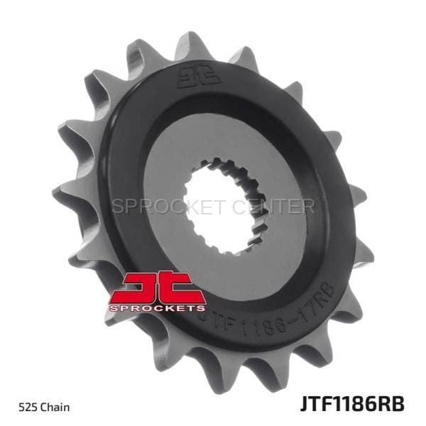 JT Sprockets (#JTF1186RB) 525 Pitch Rubber Dampened Front Sprocket - TRIUMPH