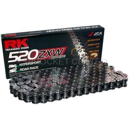 RK Chain - 520 ZXW Heavy Duty X'ring Chain - CHROME (choose length)