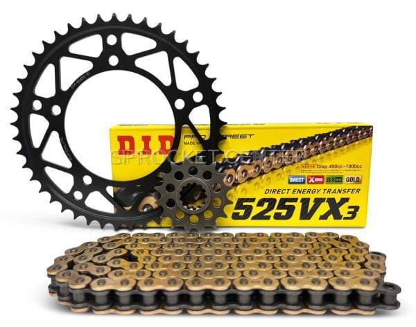 525 Chain Kit - SUPERLITE RSX Steel Sprocket Set with Choice of Chain - HONDA Hornet 1000 (2025+)