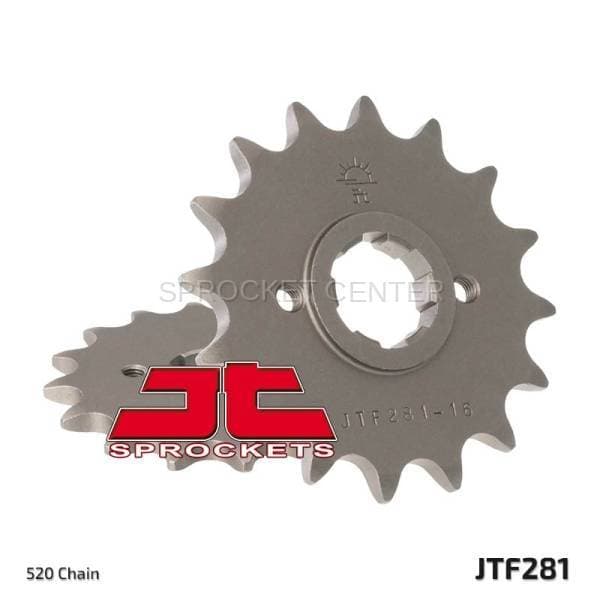 JT Sprockets (#JTF281) 520 Pitch Chromoly-Steel Front Sprocket - HONDA