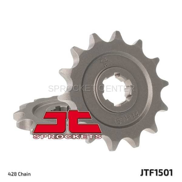 JT Sprockets (#JTF1501) 428 Pitch Front Sprocket - Kawasaki KLX140