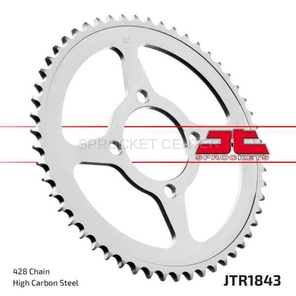 JT Sprockets (#JTR1843) 428 Pitch Steel Rear Sprocket - YAMAHA TT-R 125