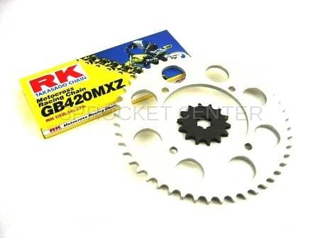 420 Sprocket Kit - Steel Sprocket Set with 420 Chain - HONDA Z50 R models ('79-87)