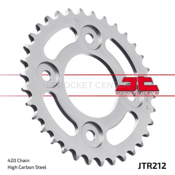 JT Sprockets (#JTR212) 420 Pitch Steel Rear Sprocket - HONDA Grom/ Monkey/ CT125