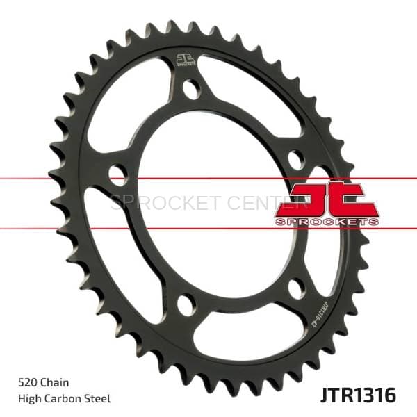 JT SPROCKETS (#JTR1316) 520 Pitch Steel Rear Sprocket - HONDA