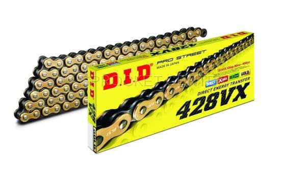 DID Chain 428 VX X'ring Chain - GOLD (choose length)