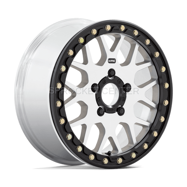 KMC Grenade Beadlock Wheel 15"x6" (5x114) SILVER MACHINED - RZR Pro R / Turbo R (22-25)