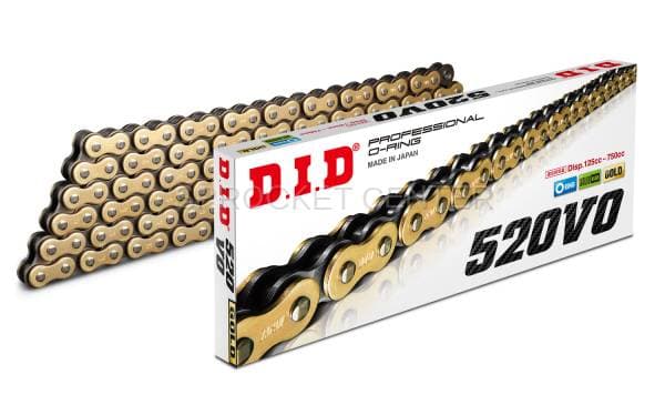 DID Chain 520 VO O'ring Chain - GOLD (choose length)