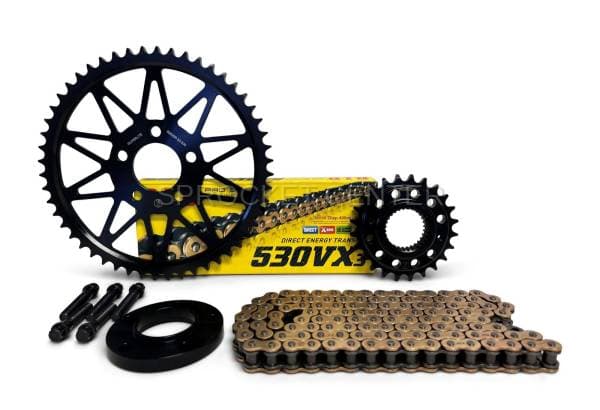 530 Chain Conversion Kit - SUPERLITE Steel Sprocket Set With Chain - HARLEY DAVIDSON Low Rider /S/ST ('18-25)