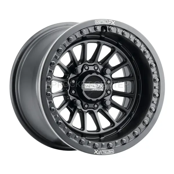 Metal FX DELTA Beadlock Wheel 15"x10" (4x156) SATIN BLACK