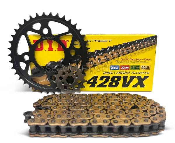 428 Chain Kit - SUPERLITE RS7 Steel Sprockets With Choice Of Chain - HONDA CT125 ('21-25)