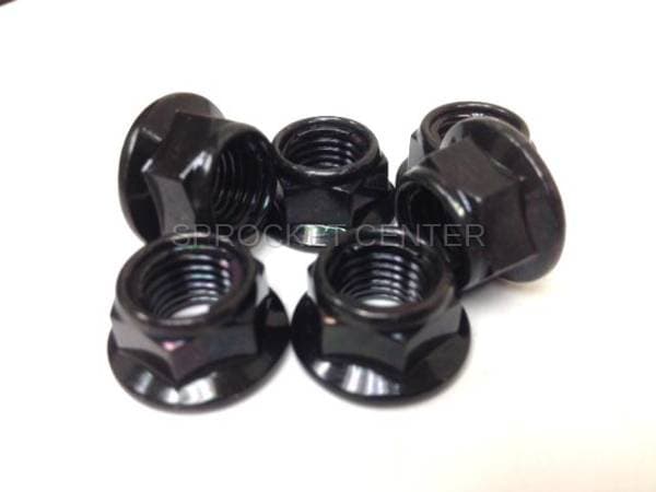 SUPERLITE - Steel Locking Sprocket Nuts (M8 size) - 6PK