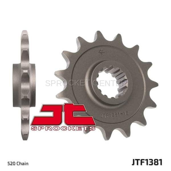 JT SPROCKETS (#JTF1381) 520 Pitch Chromoly-Steel Front Sprocket - HONDA