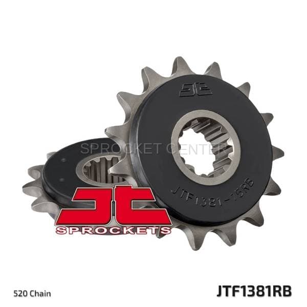 JT SPROCKETS (#JTF1381RB) 520 Pitch Rubber Dampened Front Sprocket - HONDA