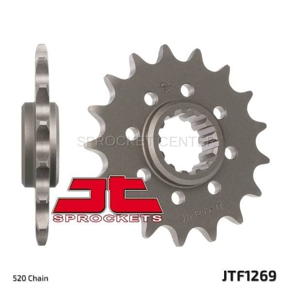 JT SPROCKETS (#JTF1269) 520 Pitch Chromoly-Steel Front Sprocket - HONDA