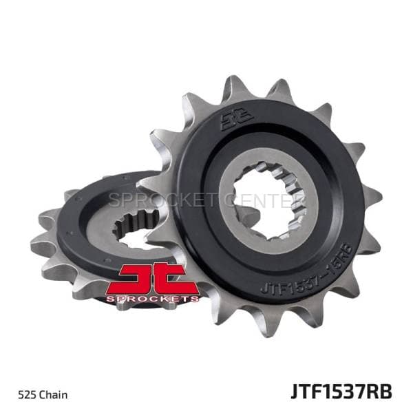 JT SPROCKETS (#JTF1537RB) 525 Pitch Rubber Dampened Front Sprocket - KAWASAKI