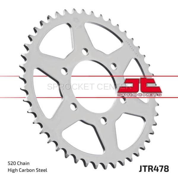 JT SPROCKETS (#JTR478) 520 Pitch Steel Rear Sprocket - KAWASAKI
